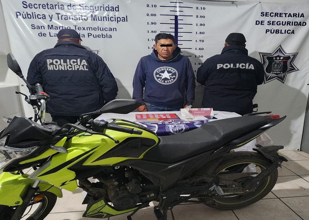 Cae presunto narcomenudista en San Martín Texmelucan