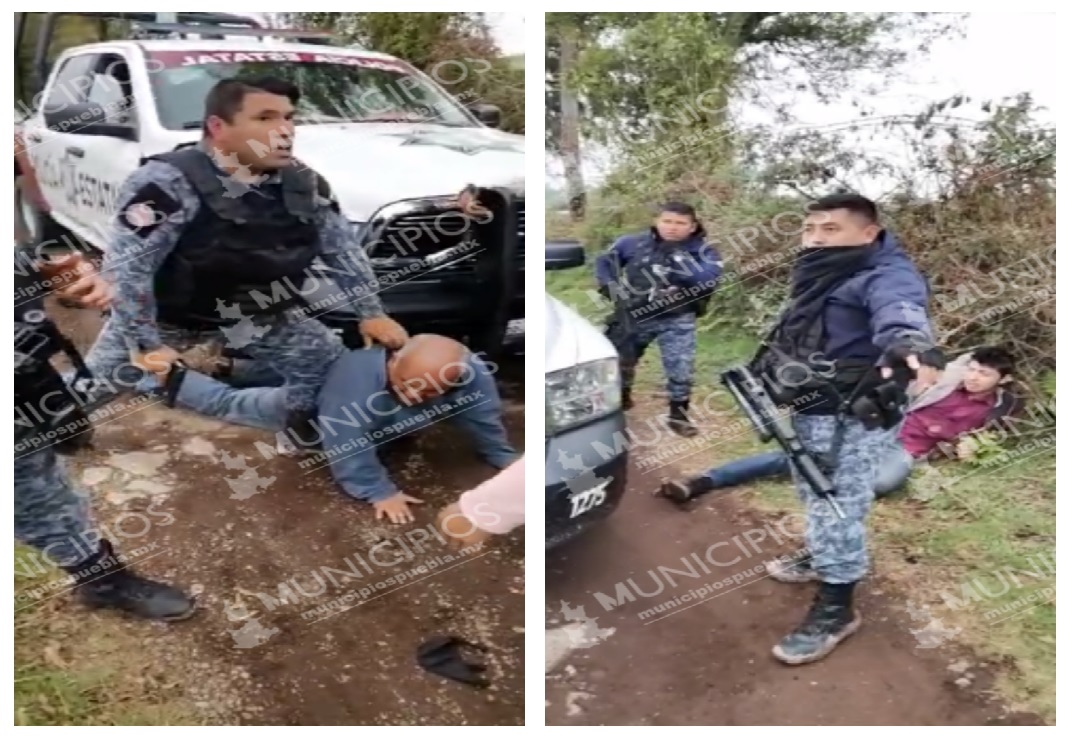 VIDEO Policías de Huauchinango golpearon a civiles y dispararon al aire