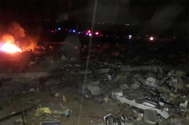 Sólo daños materiales deja explosión de polvorín en Huejotzingo