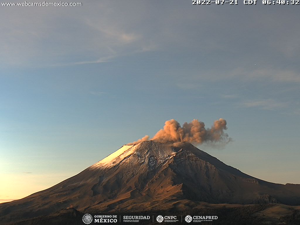 Popocatépetl registra 31 exhalaciones  en 24 horas