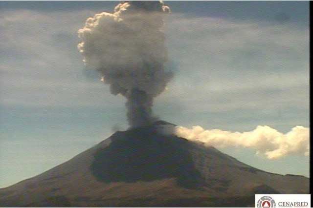 Registra el CENAPRED 18 explosiones del Popocatépetl