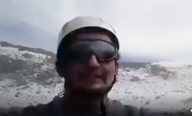VIDEO Otro excursionista filma ascenso al cráter del Popocatépetl