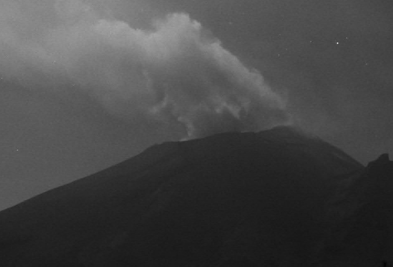Popocatépetl registra 26 exhalaciones en 24 horas