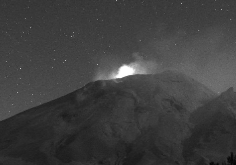 Popocatépetl amanece con sismo volcanotectónico