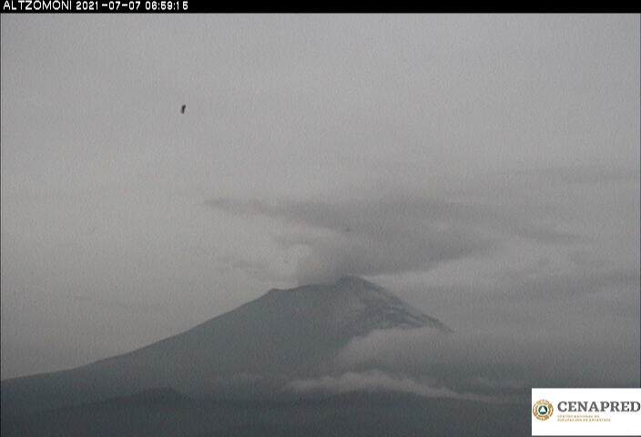 Popocatépetl registra 98 exhalaciones en 24 horas