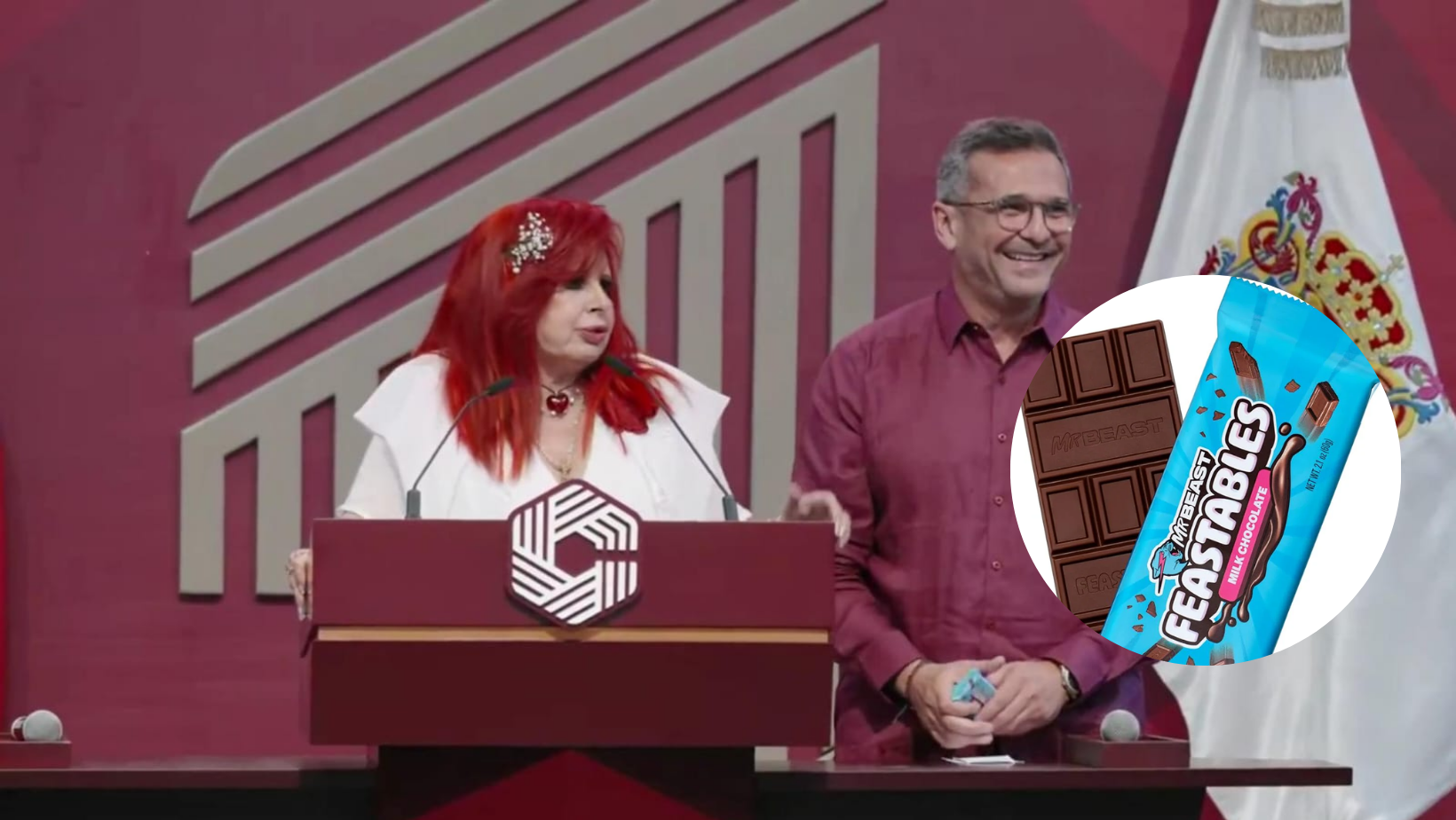 VIDEO Chocolates de MrBeast endulzan el informe de Layda Sansores
