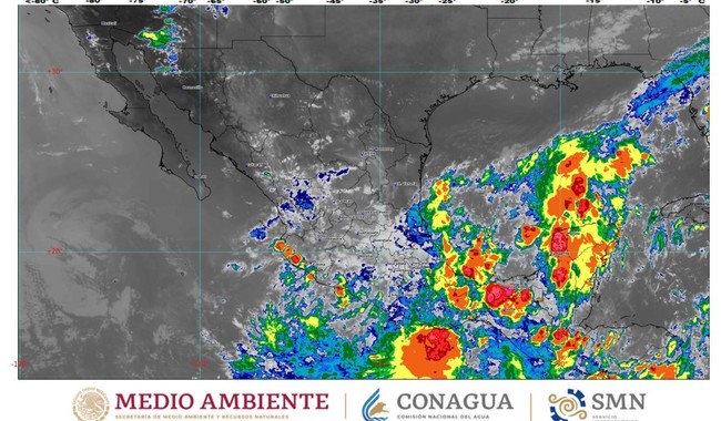 Habrá lluvias intensas en Puebla, Chiapas y Tabasco