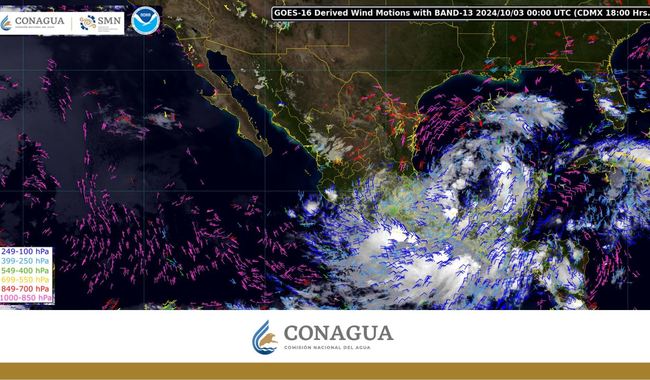 Habrá lluvias intensas en el sur y sureste de México y la península de Yucatán