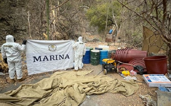 Desmantela Marina 8 laboratorios de drogas sintéticas en Sinaloa
