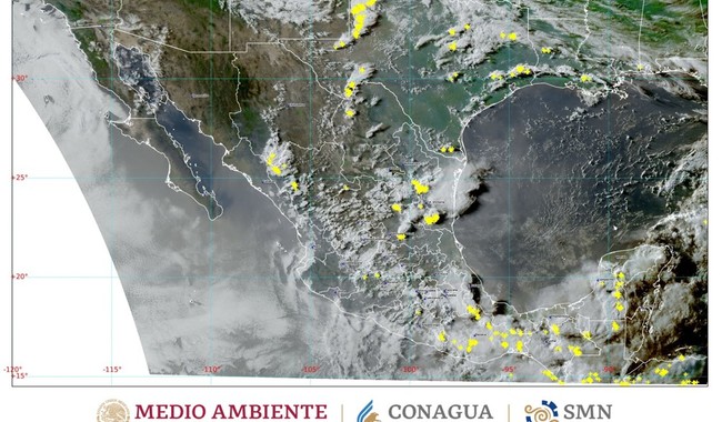 Se pronostican lluvias de muy fuertes a intensas en el sureste de México