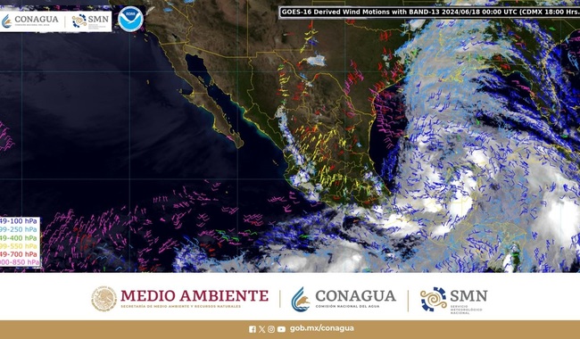 Se mantendrá temporal de lluvias de intensas a torrenciales en la Península de Yucatán