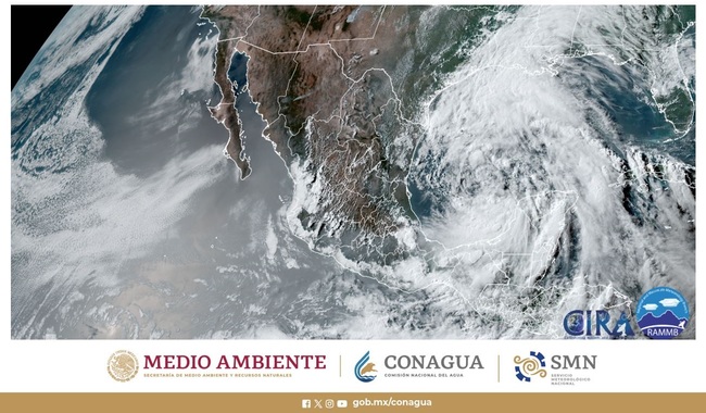 Se prevén lluvias torrenciales en Campeche y Chiapas para la noche de este martes