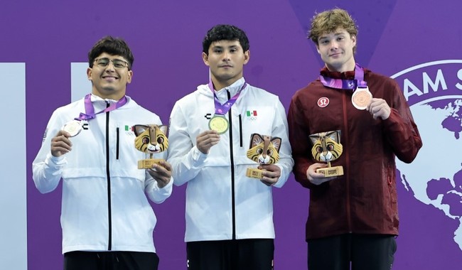 México hace el 1-2 en el trampolín 3 metros en Asunción 2025
