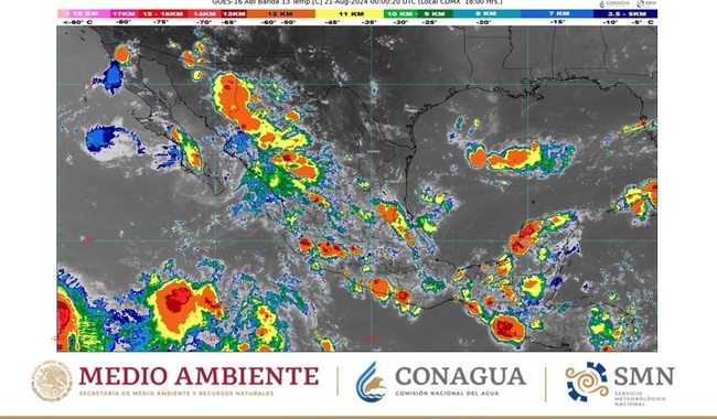 Se pronostican lluvias intensas para Chiapas, Tabasco y Veracruz