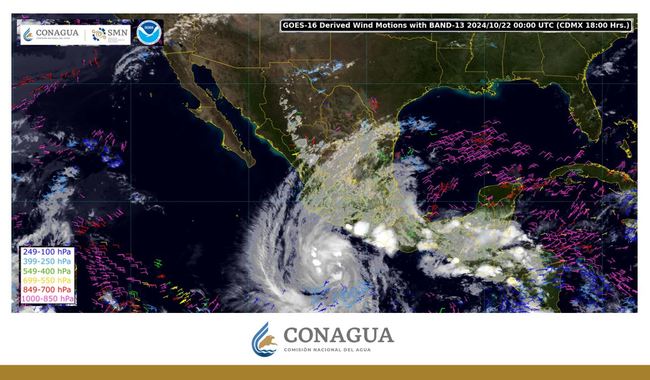 Habrá lluvias extraordinarias en Veracruz, intensas en Puebla, Chiapas, Oaxaca y Tabasco