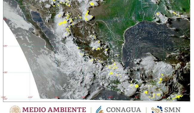 Habrá lluvias intensas en Puebla, Chiapas, Colima, Jalisco, Nayarit, Oaxaca y Veracruz