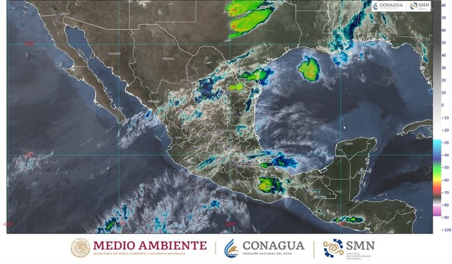 Esta noche se pronostican lluvias fuertes en Puebla, Oaxaca y Veracruz