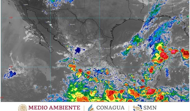 Se prevén lluvias en Chiapas, Guerrero, Oaxaca, Quintana Roo, Tabasco, Veracruz y Yucatán