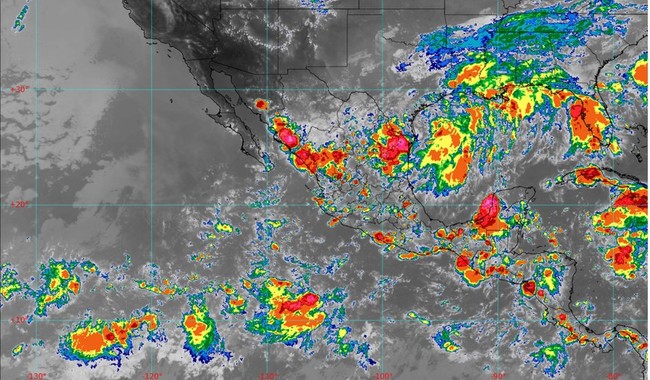 Esta noche habrá lluvias intensas en el noreste, occidente y sureste de México