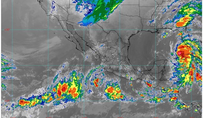 Se prevén chubascos y lluvias fuertes en la península de Yucatán