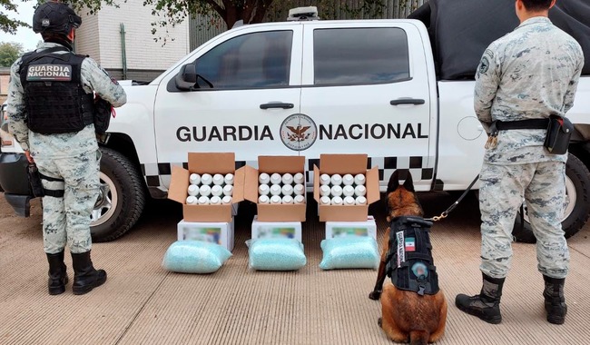 En Sinaloa, asegura 600 mil pastillas de fentanilo ocultas en botellas de proteína