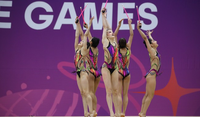Equipo de gimnasia rítmica suma oro y plata en Asunción 2025