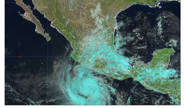 Se desarrolla tormenta tropical Kristy frente a costas de Guerrero y Michoacán