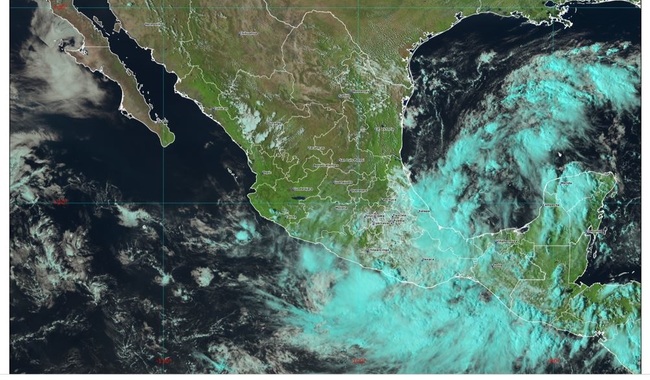 Depresión tropical Once-E se desplaza frente a las costas de Oaxaca