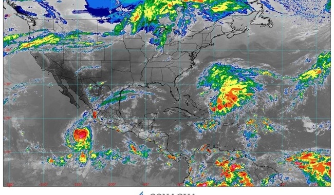 Se prevén lluvias muy fuertes en Chiapas, Jalisco, Nayarit, Tabasco y Veracruz