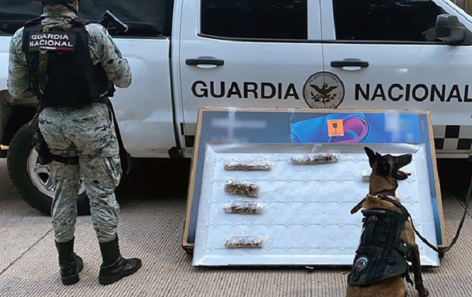 Detectan en Sinaloa droga cristal oculta en una pantalla inteligente