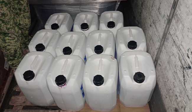 Hallan metanfetamina en bidones etiquetados como shampoo en Sonora