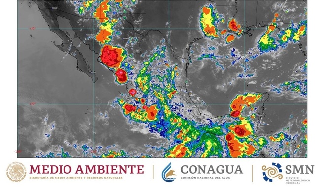 Se prevén lluvias torrenciales en Colima, Hidalgo, Jalisco, Querétaro y San Luis Potosí