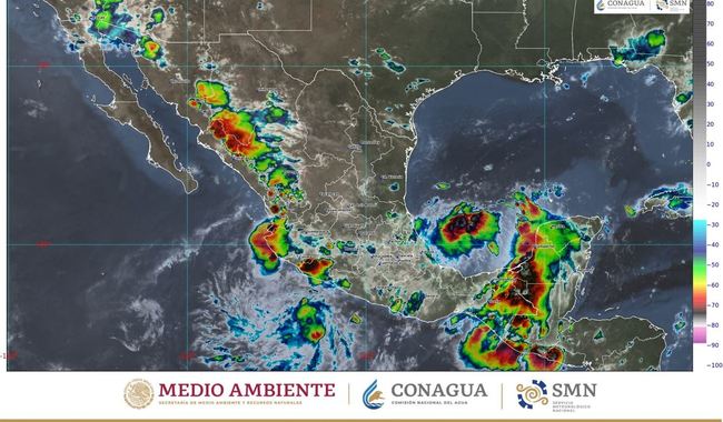 Habrá lluvias intensas en Colima, Guerrero, Jalisco, Michoacán, Nayarit, Oaxaca y Veracruz