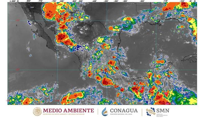 Onda tropical número 14 ocasionará lluvias intensas en Chiapas, Guerrero y Oaxaca