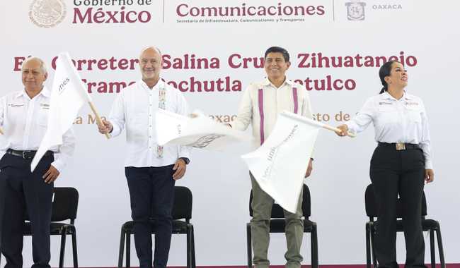 Banderazo a ampliación del Eje Salina Cruz-Zihuatanejo