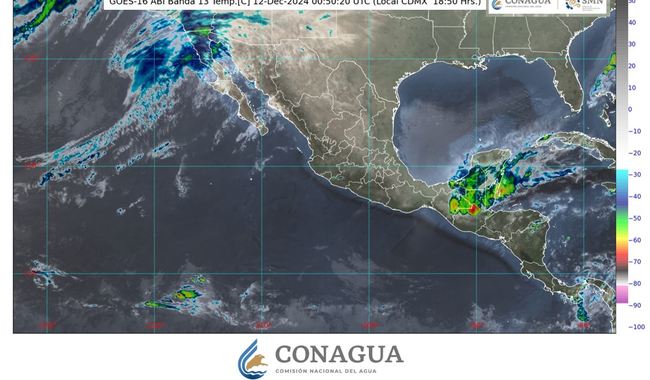 Habrá lluvias torrenciales en Chiapas, Oaxaca, Tabasco y Veracruz