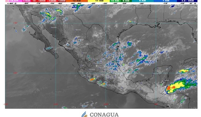 Habrá chubascos en estados del noreste, oriente, occidente, sur y sureste de México