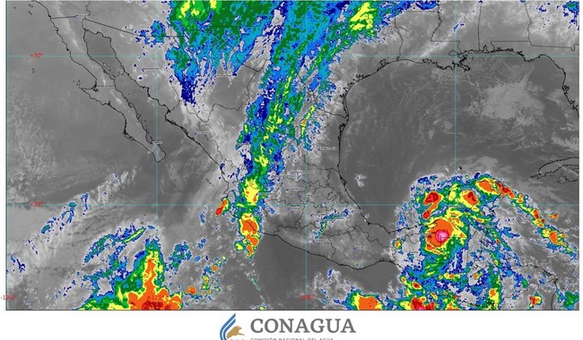 Sara ocasionará lluvias intensas en Campeche, Chiapas y Quintana Roo