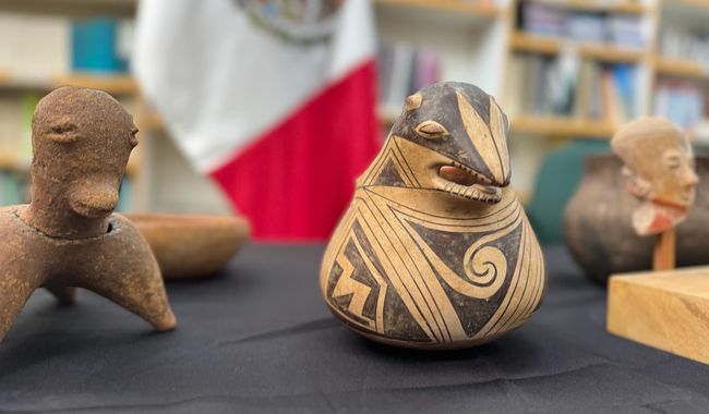 México recibe de EU 41 piezas arqueológicas de origen mexicano