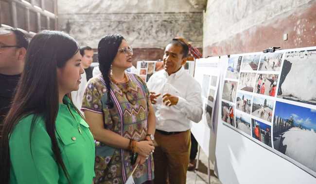 Alejandra Frausto supervisa avances en el Ex Convento de San Miguel en Huejotzingo