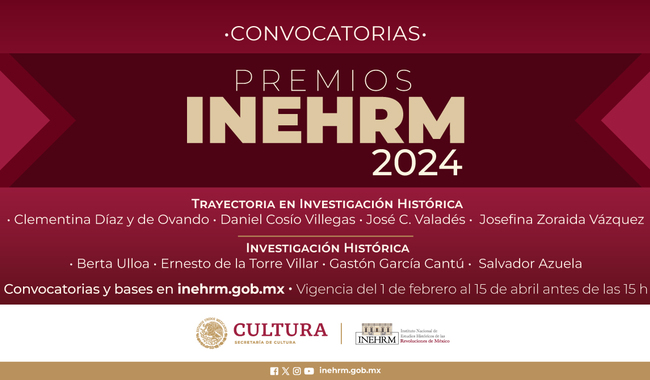 El 1 de febrero abrirán las convocatorias a los Premios Inehrm 2024 de tesis de grado