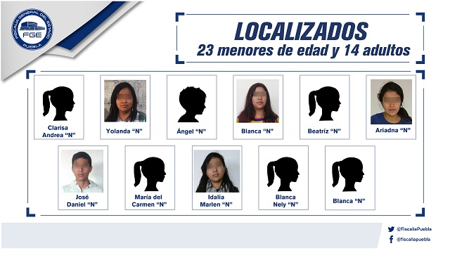 Encuentra FGE a 37 personas reportadas como desaparecidas