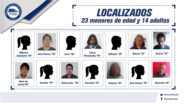 Encuentra FGE a 37 personas reportadas como desaparecidas