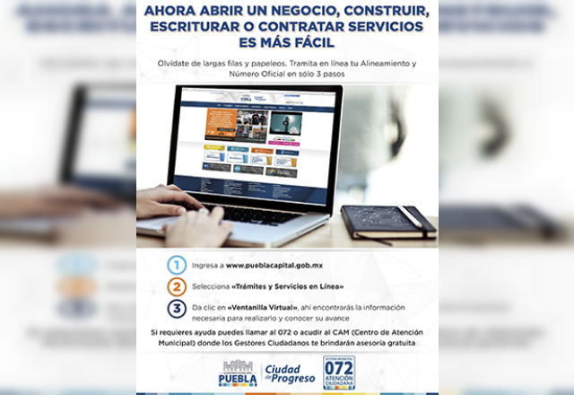 Ayuntamiento de Puebla digitaliza 8 trámites 