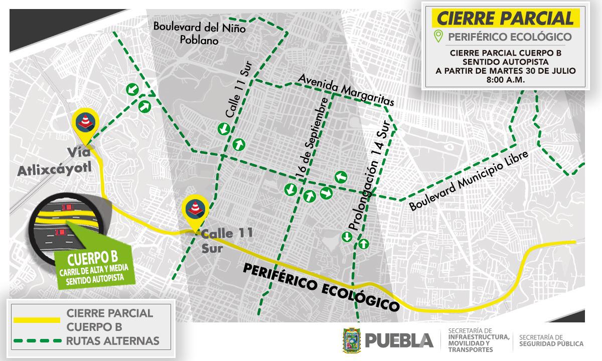 Cuidado, habrá más cierres en Periférico Ecológico