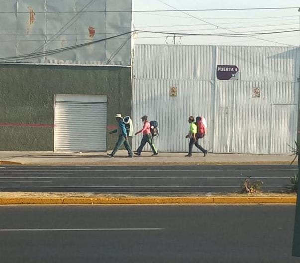 Inicia el cruce de peregrinos guadalupanos por Texmelucan