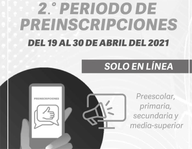 Inicia SEP Puebla segundo período de preinscripciones en línea