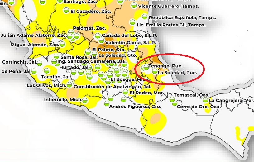 A menos del 50% de su capacidad reportan presas al norte de Puebla