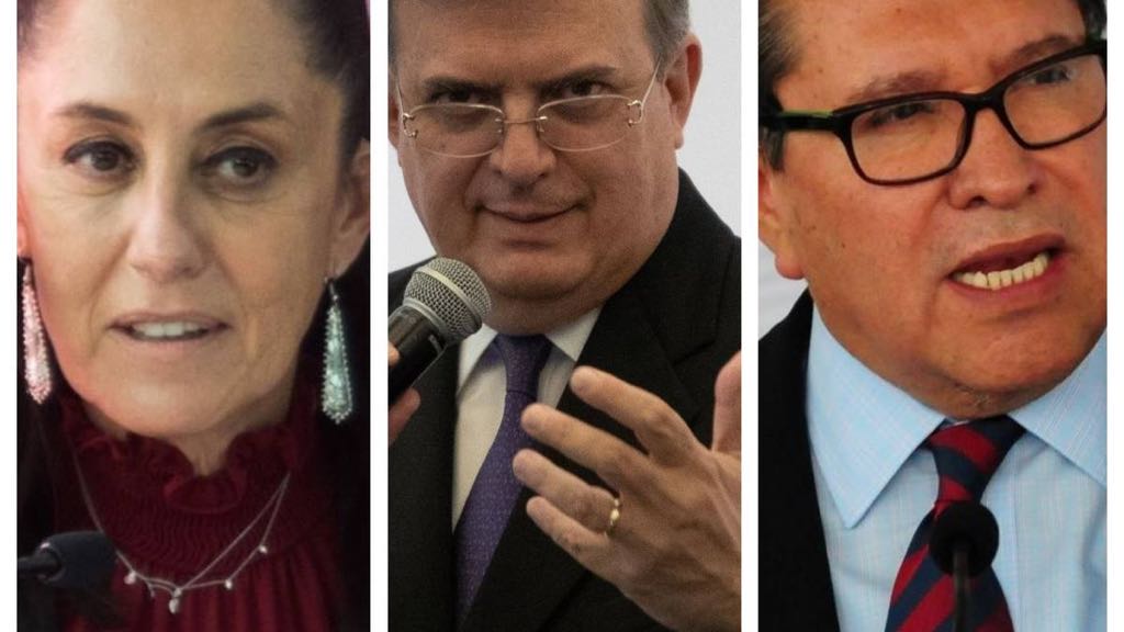 Ricardo Monreal, Claudia Sheinbaum y Marcelo Ebrard