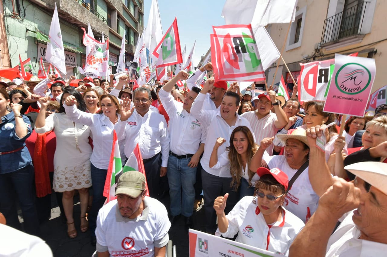 Arropa dirigencia nacional del PRI cierre de campaña de Jiménez Merino